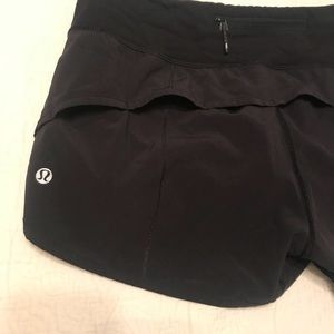 Lululemon Black speed shorts size 6 worn once